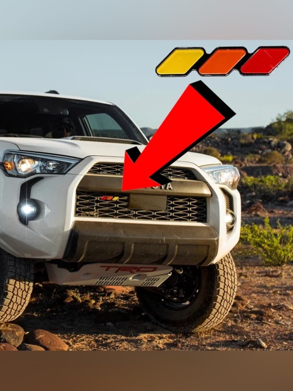 Toyota Tri-color 3 Grille Badge EMBLEM